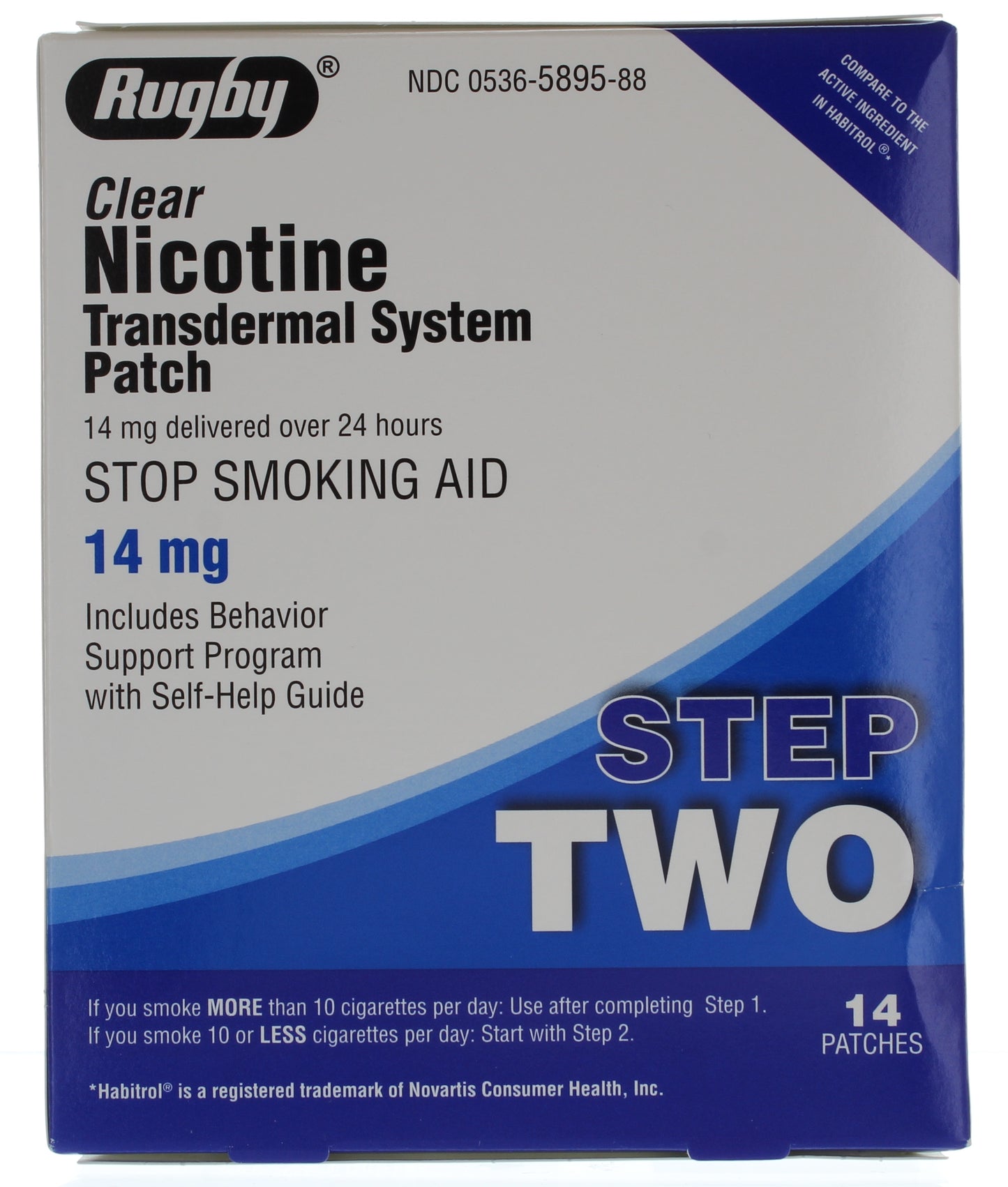 Rugby Clear Nicotine Patches - Step Two - Stop Smoking aid