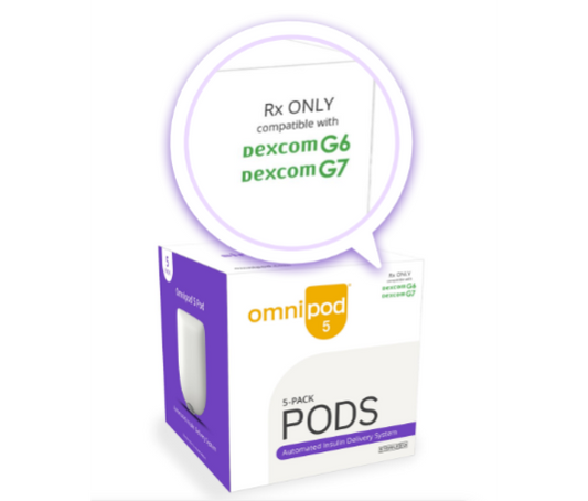 Omnipod 5 - Compatible with both Dexcom G6 Sensors and Dexcom G7 Sensors - Sell your extra CGM sensors and Omnipods for cash!